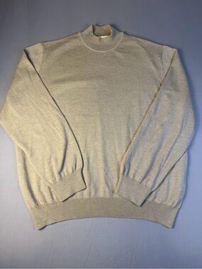 John W. Nordstrom Cream Crewneck Sweater